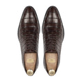 Elvano - Men's Dark Brown Calf Leather Wholecut Shoe