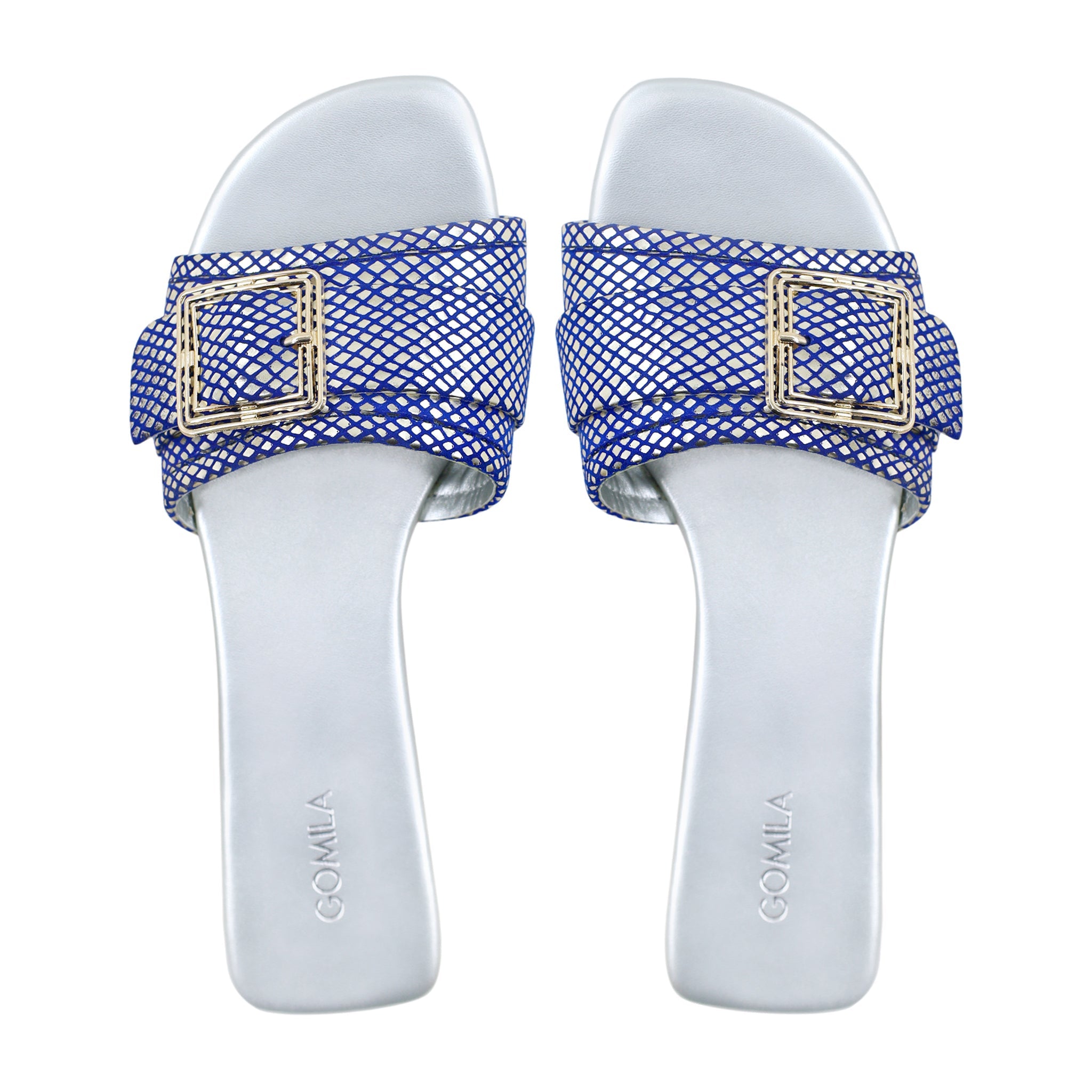Gabriella - Women's Blue and Silver Slipper