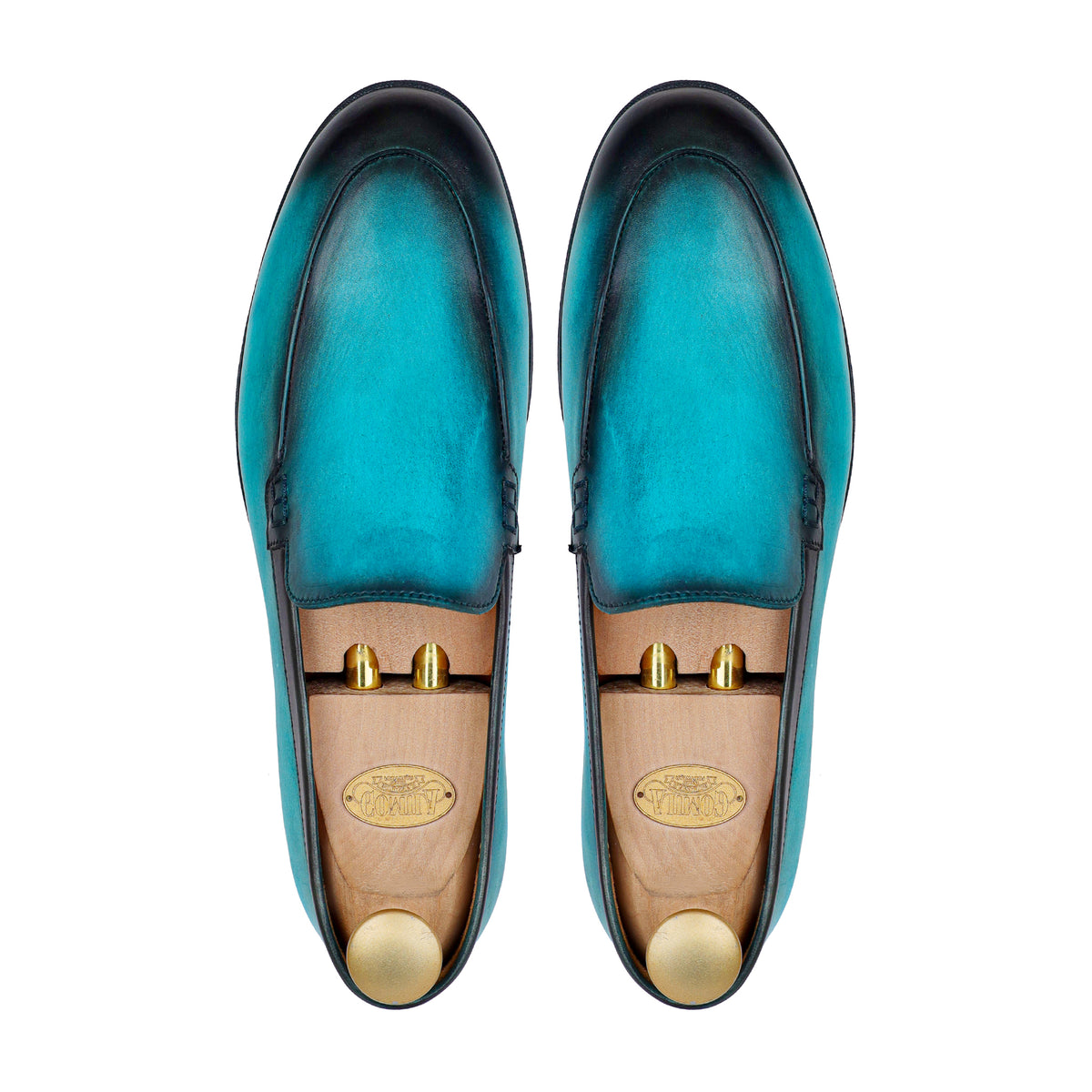 Vexo - Men's Turquoise Patina Calf Leather Loafer