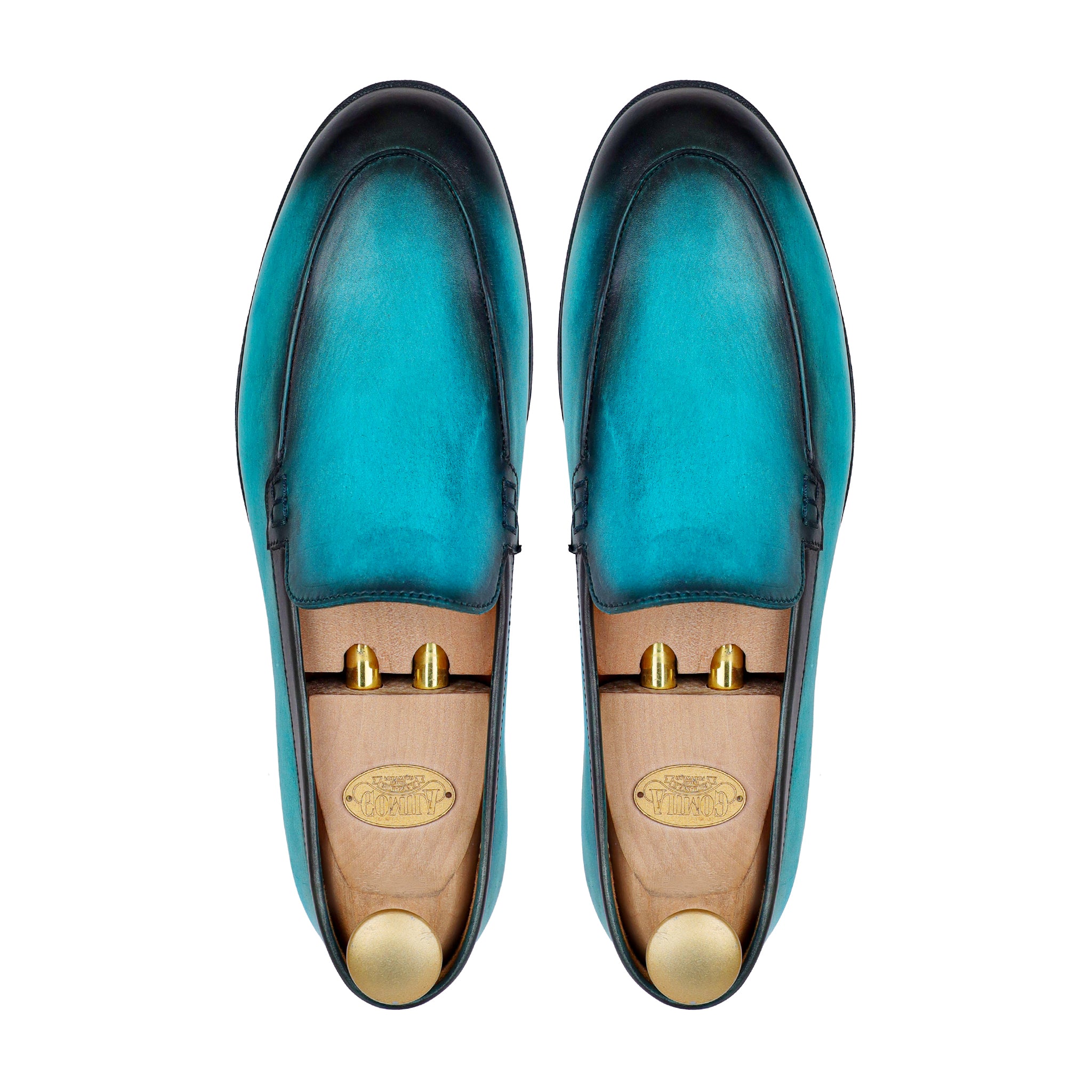 Vexo - Men's Turquoise Patina Calf Leather Loafer
