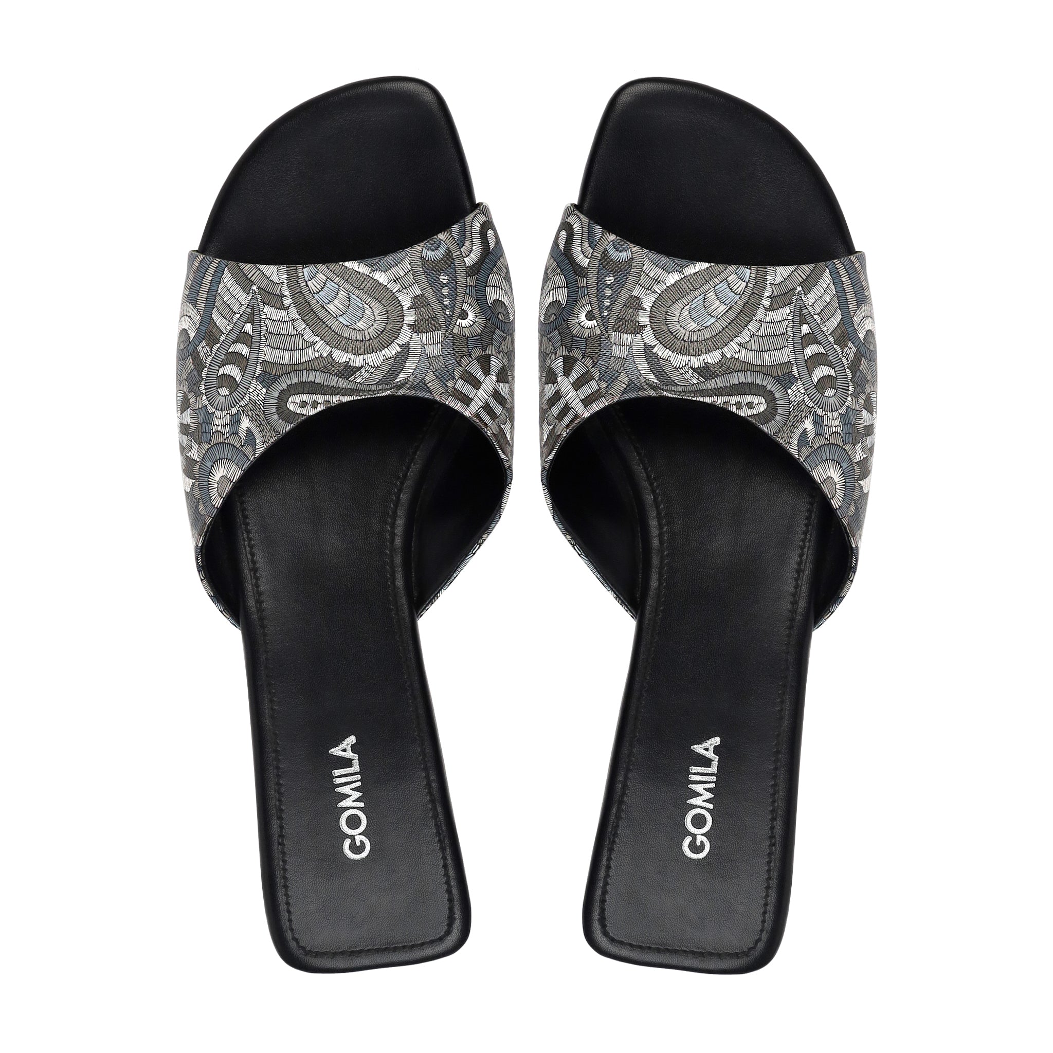 Nivra - Women's Black and Grey Slipper