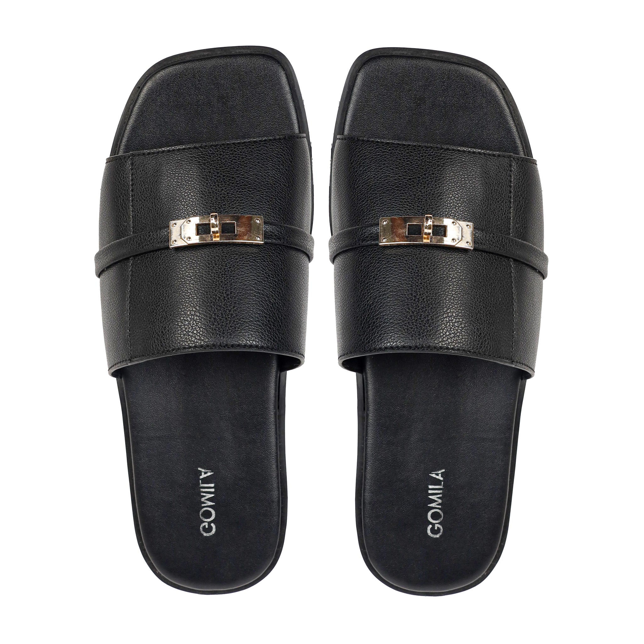 Slenza - Men's Black Calf Leather Slipper