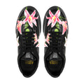 Crimson Leaf - Men's Black Hand Painted Sneaker
