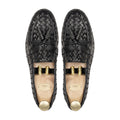 Bralton - Men's Black Hand Woven Calf Leather Loafer