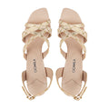 Elaira - Women's Argyle Beige Heels