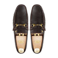 Raze - Men's Dark Brown Pebble Grain Leather Driver Shoe