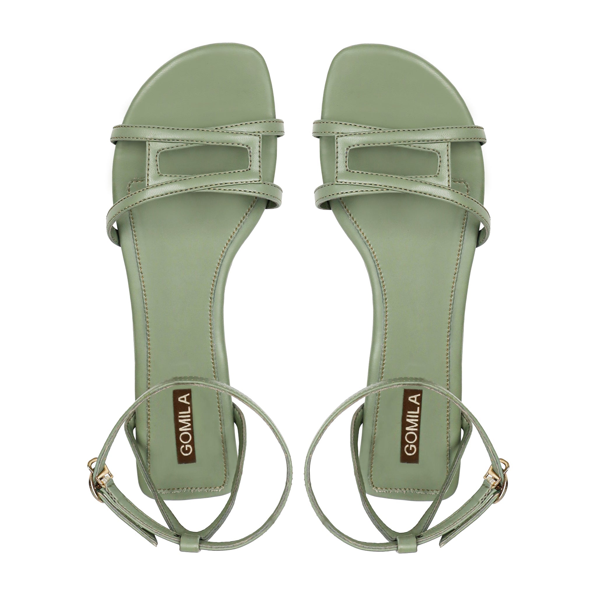 Aloura - Women's Light Green Strapped Sandal