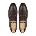Gregorio - Men's Dark Brown Pebble Grain Leather Loafer