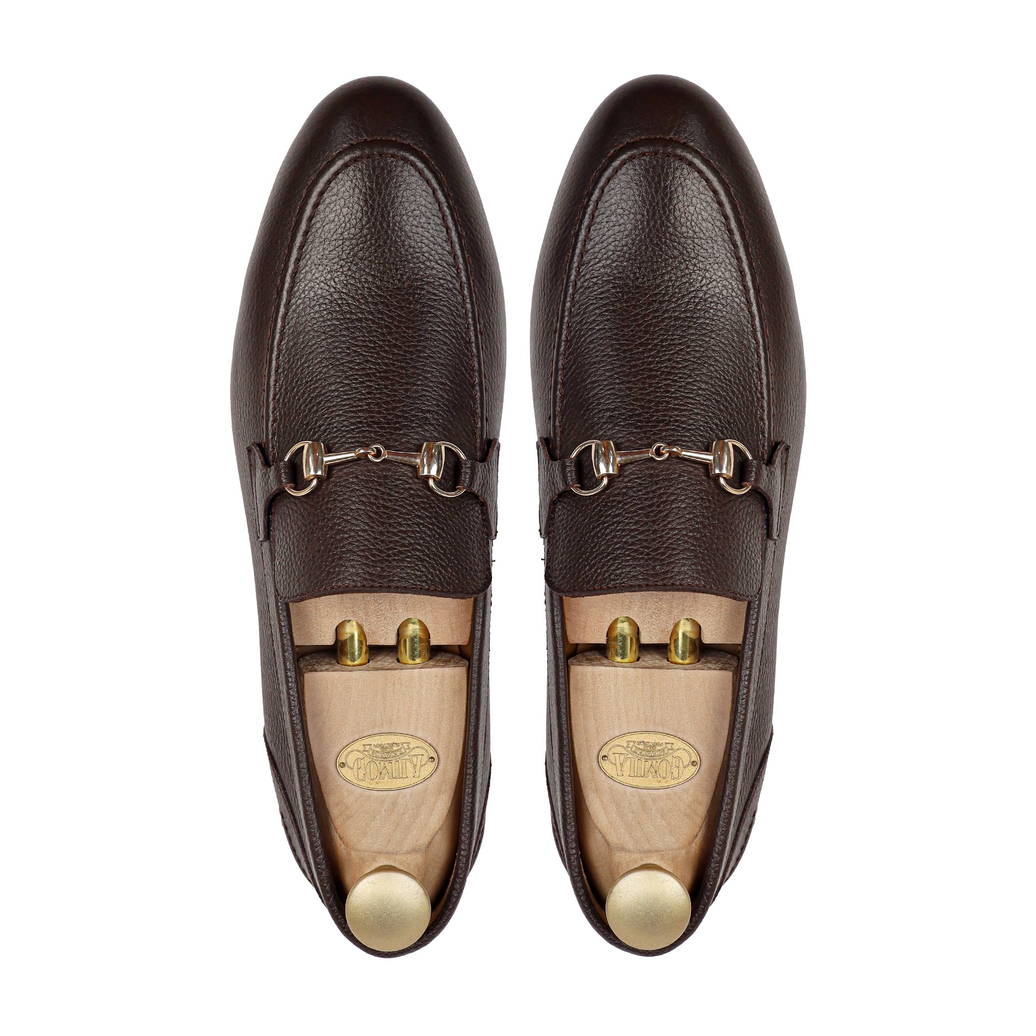 Zenda - Men's Dark Brown Pebble Grain Leather Loafer