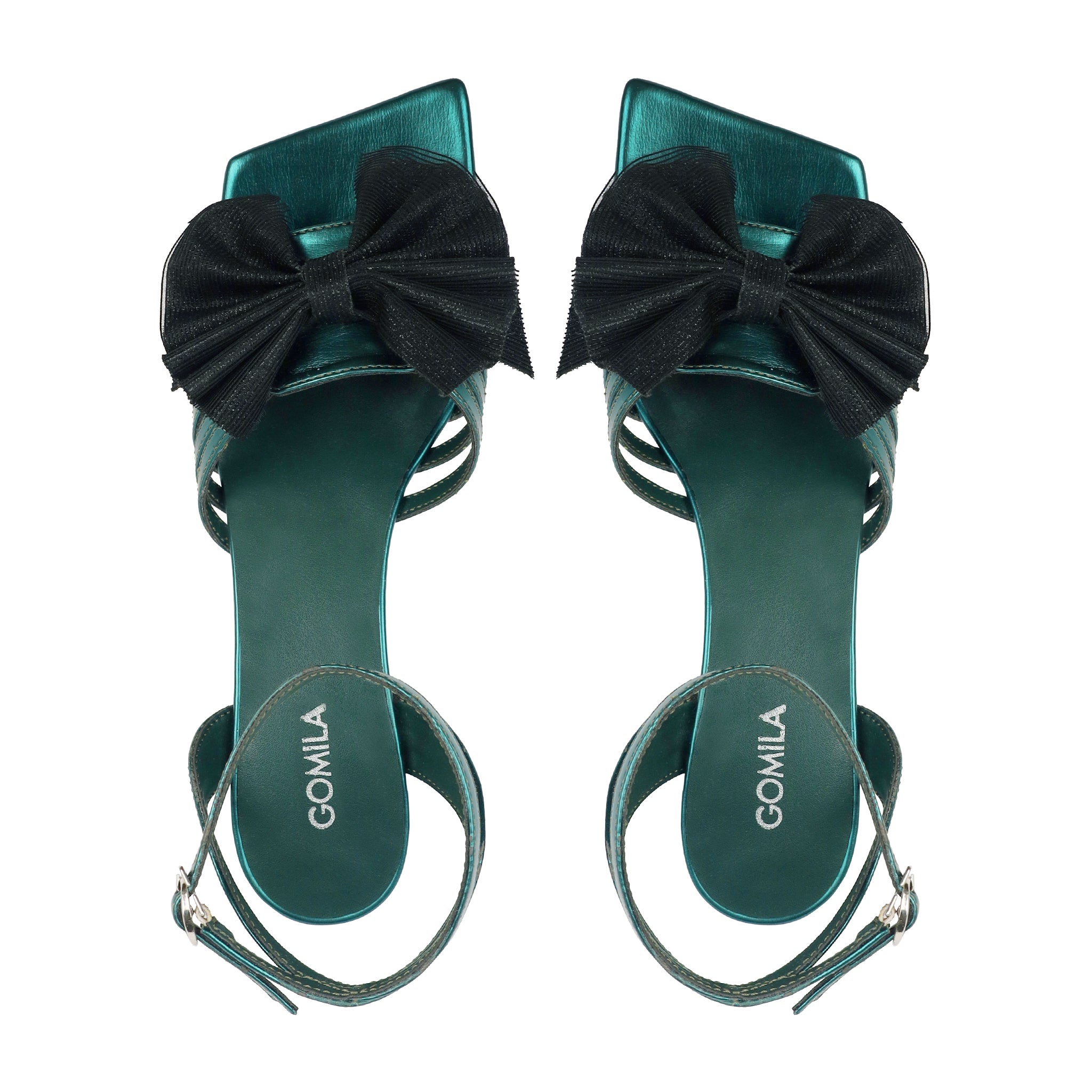 Elniva - Women's Teal Strapped Heel