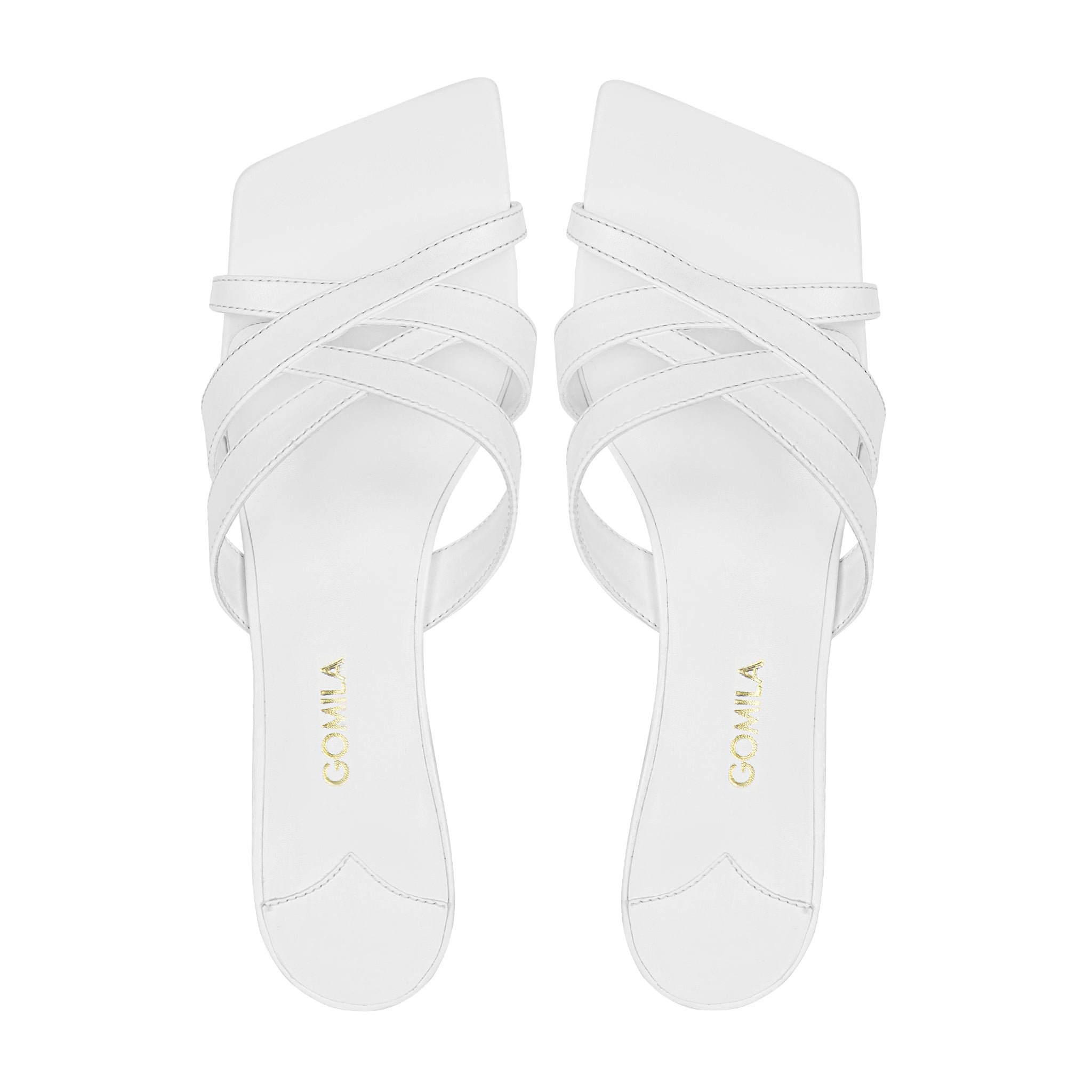 Astra - Women's White Strapped Heel