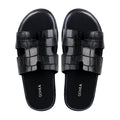 Cameron - Men's Black Calf Leather Slipper