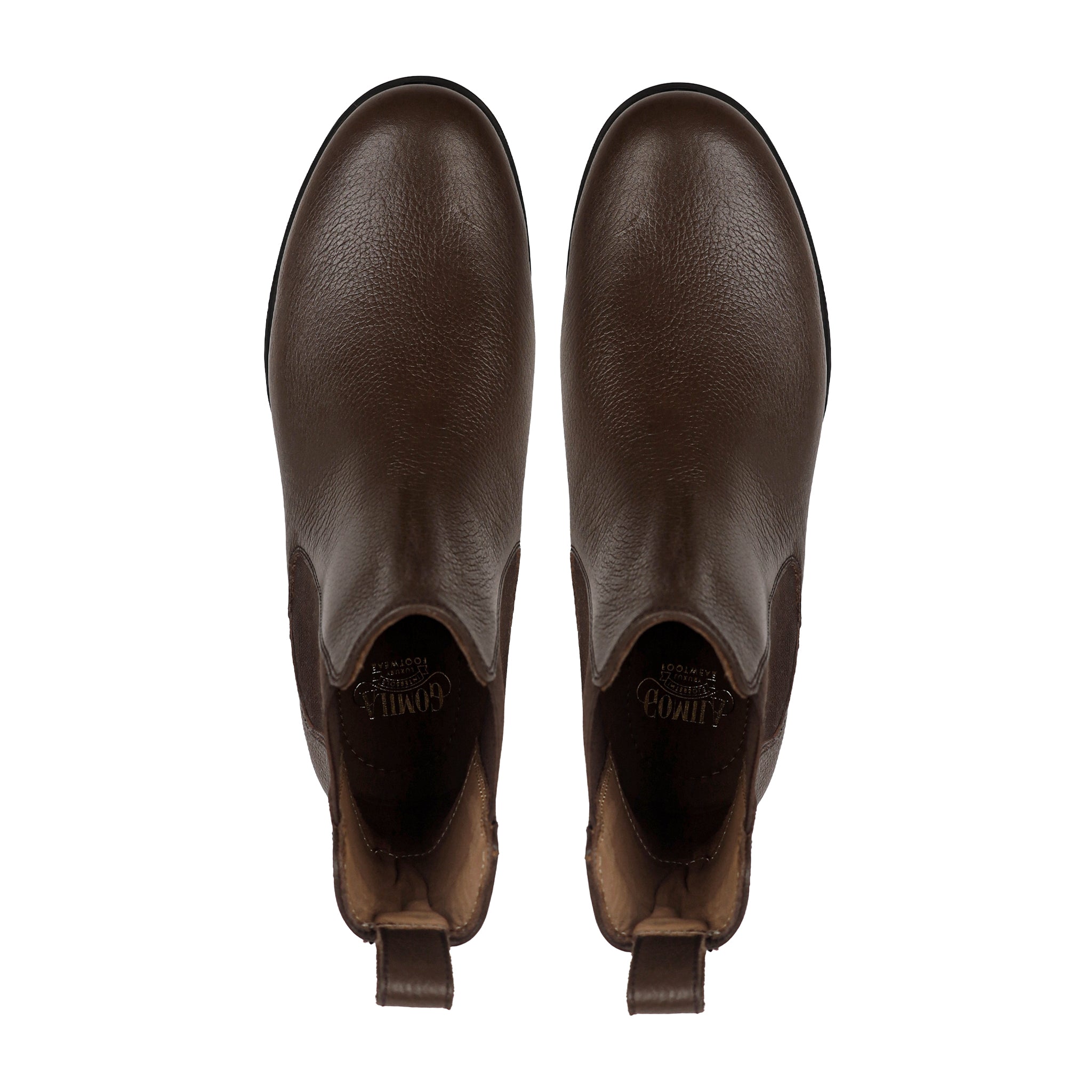 Ryze - Men's Dark Brown Pebble Grain Leather Chelsea Boot
