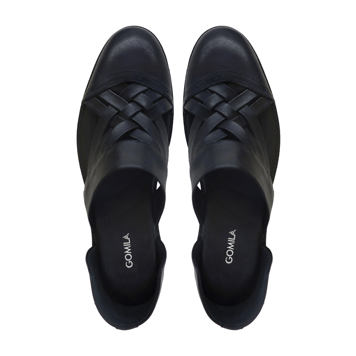 Beom - Men's Black Calf  Leather Sandal