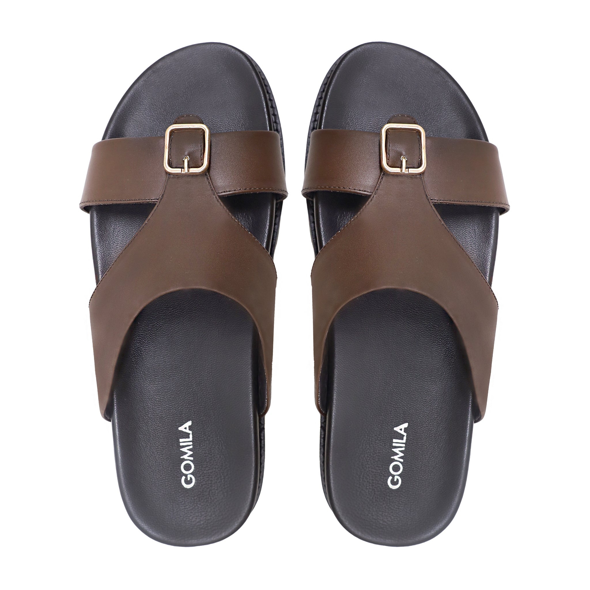 Solux - Men's Dark Brown Calf Leather Slipper