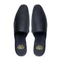 Dylan - Men's Black Pebble Grain Leather Slipper