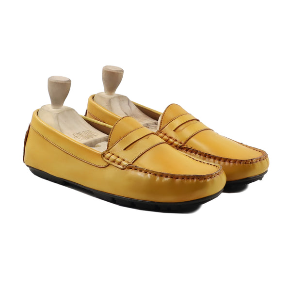 Tuscan - Men's Yellow Calf Leather Driver Shoe