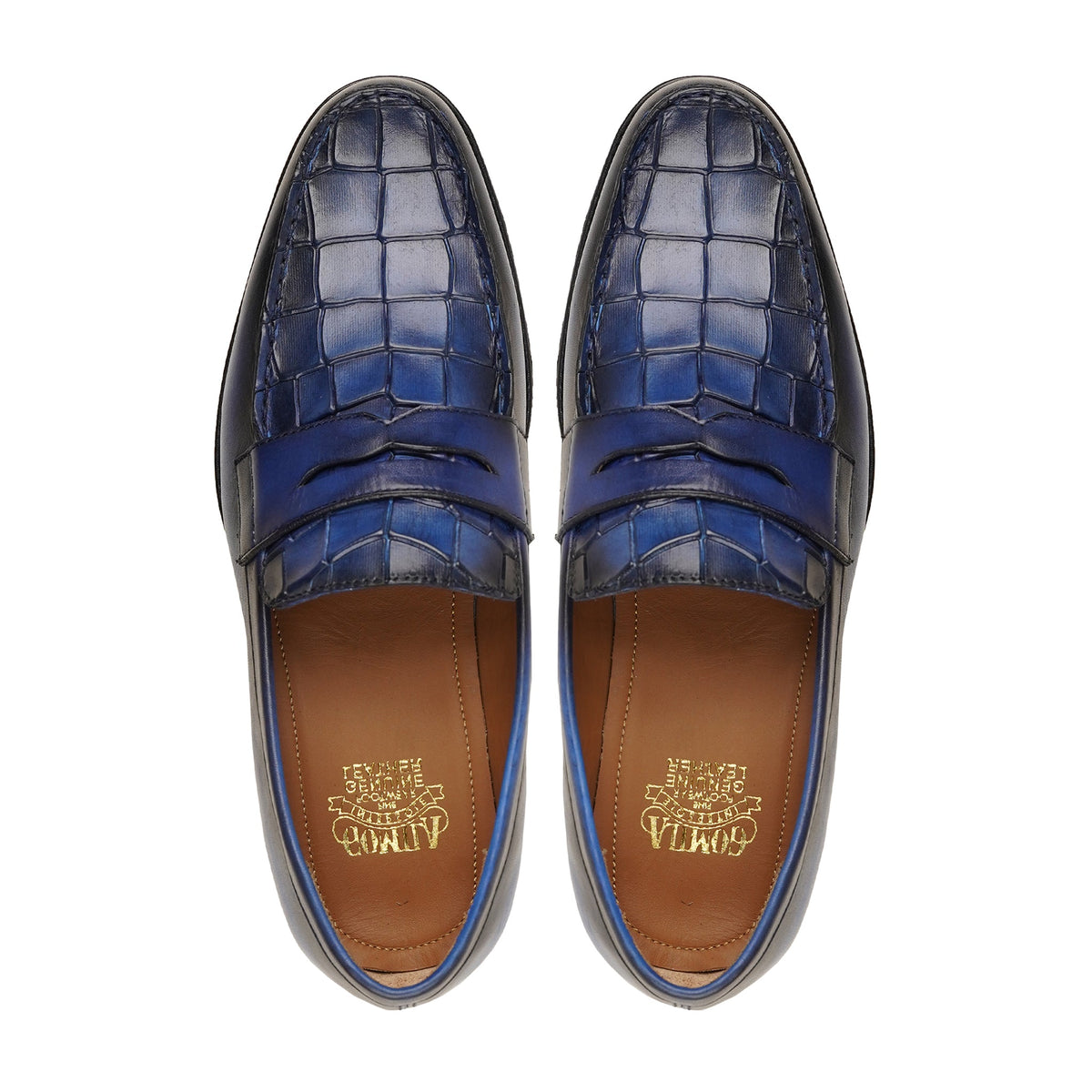 Tajimi - Men's Burnished Blue Calf Leather Loafer