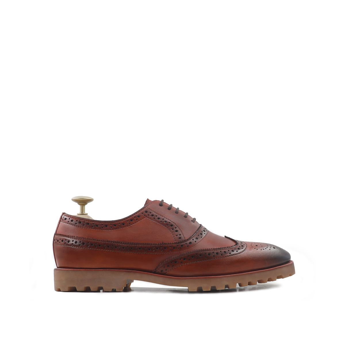 Takara - Men's Reddish Brown Calf Leather Oxford Shoe