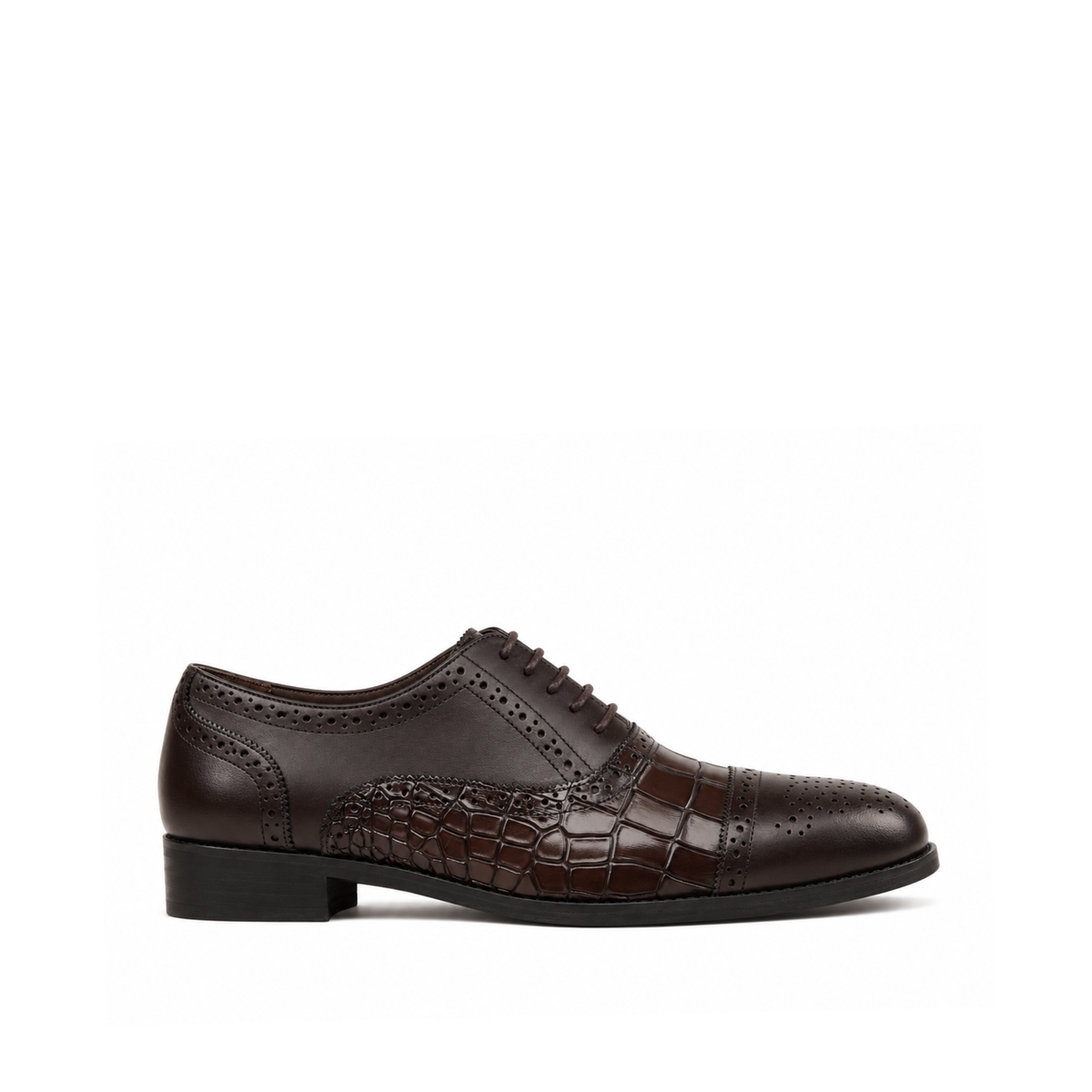 Teodoro - Men's Dark Brown Calf Leather Oxford Shoe