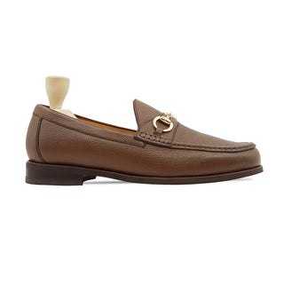 Tom - Men's Brown Pebble Grain Loafer