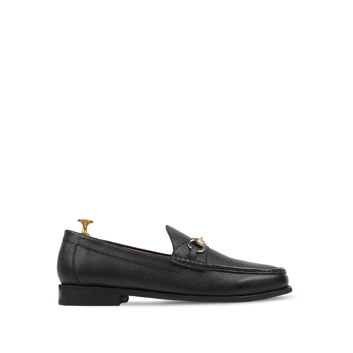 Tom - Men's Black Pebble Grain Leather Loafer