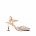 Vanessa - Women’s Champagne Rhinestone 90mm Heels