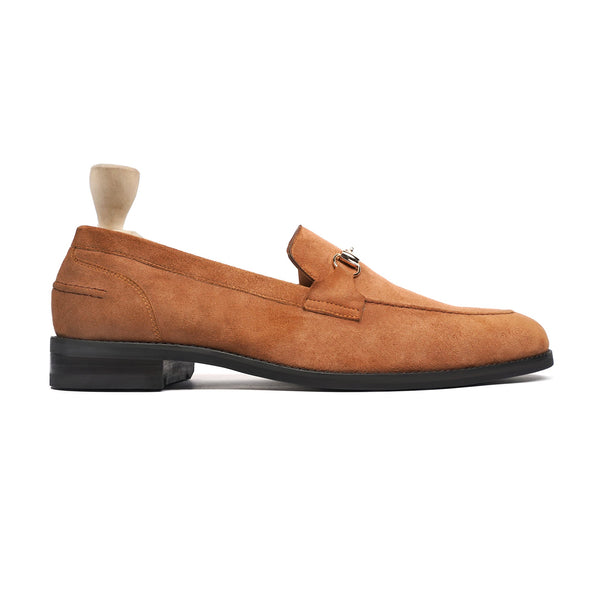 Watson - Men's Tan Kid Suede Loafer