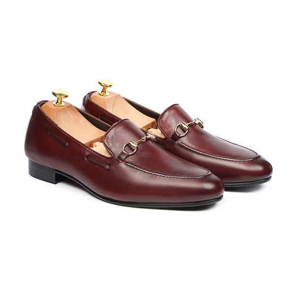 Yonago - Men's Oxblood Calf Leather Loafer