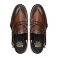 Fenberg - Men's Reddish Brown Box Leather High Shine Sandal
