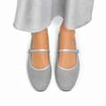 Zoey - Women's Silver Embroidery Pump