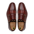 Pitzu - Men's Oxblood Box Leather High Shine Double Monkstrap