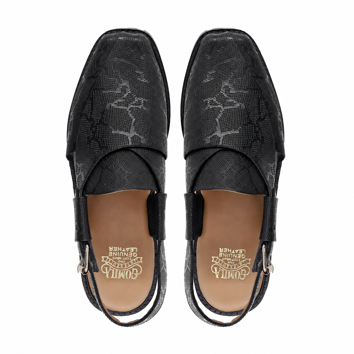 Canan - Men's Black Calf Leather Sandal
