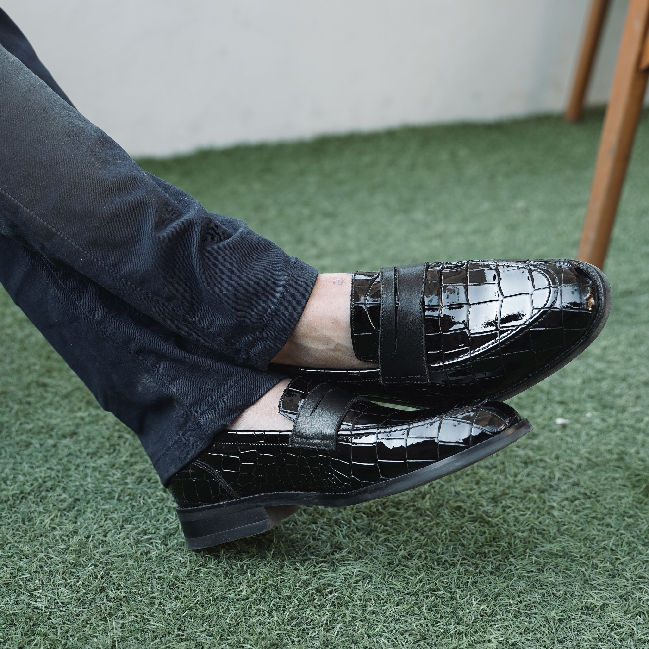 Askari - Men's Black Patent Leather Loafer