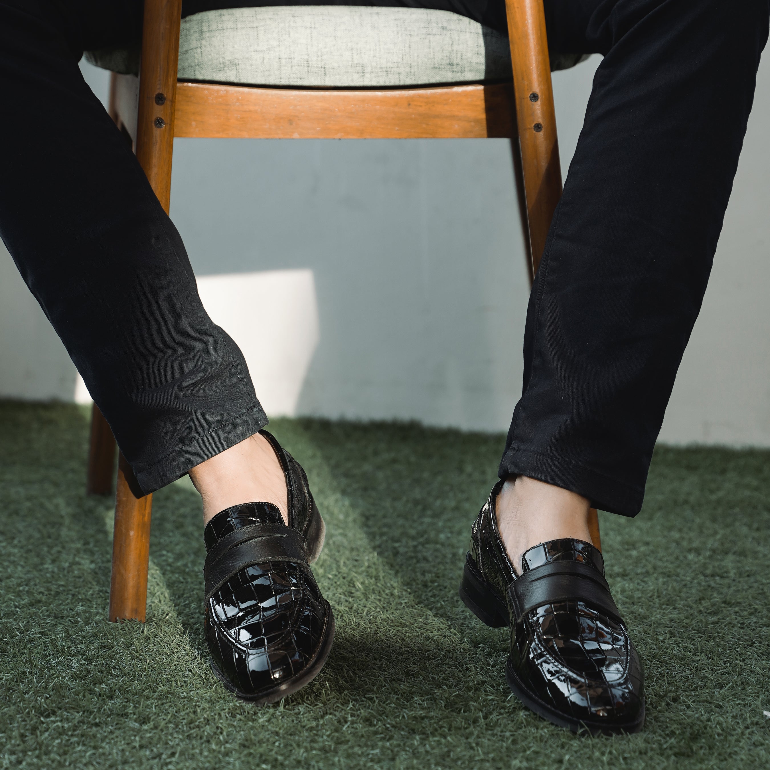 Askari - Men's Black Patent Leather Loafer