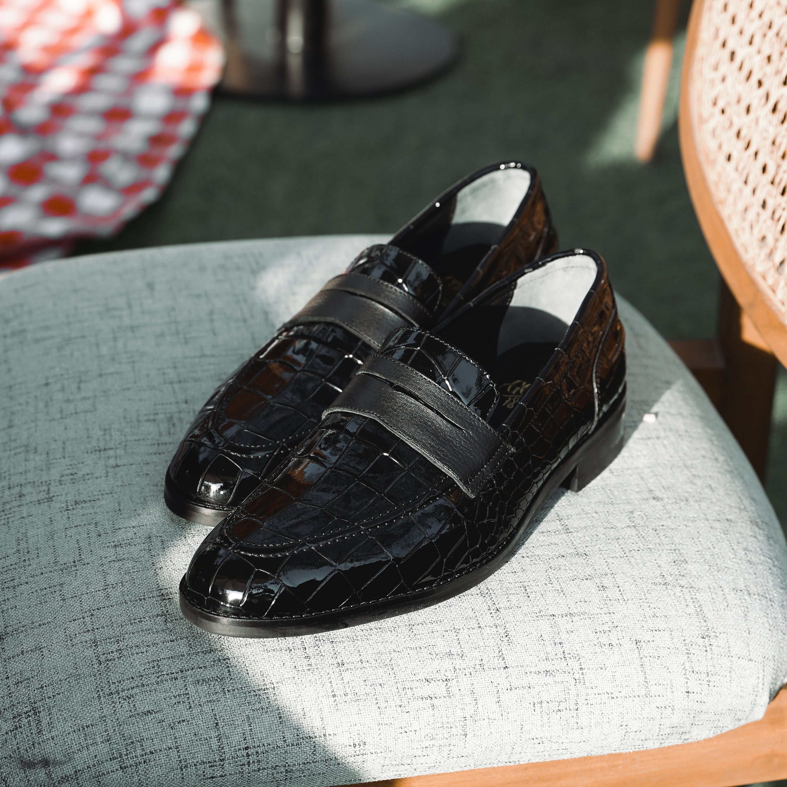 Askari - Men's Black Patent Leather Loafer