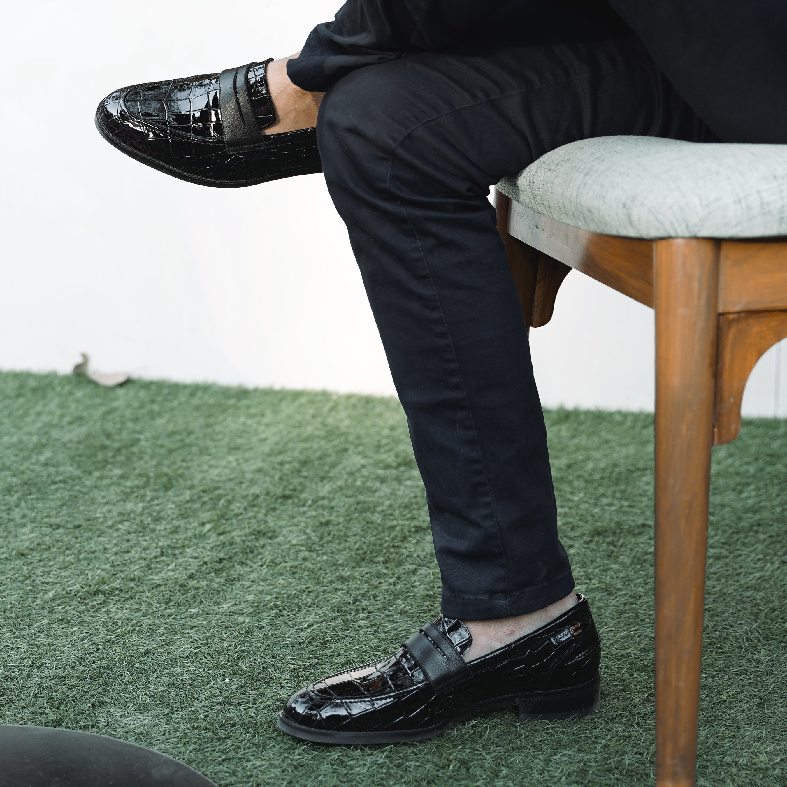 Askari - Men's Black Patent Leather Loafer