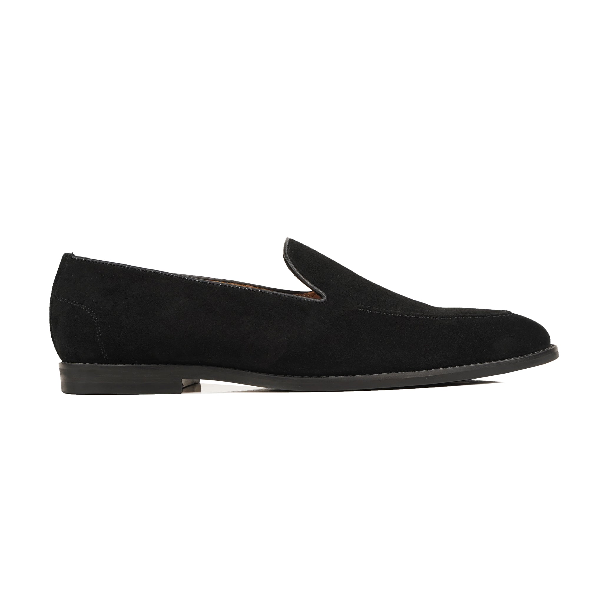 Catania - Men's Black Kid Suede Loafer