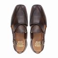 Jannae - Men's Brown Patina Calf Leather Sandal