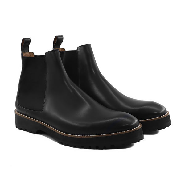 Suoshi - Men's Black Calf leather Chelsea Boot