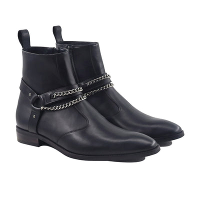 Vester - Men's Black Calf Leather Jodhpur Boot