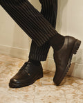 Francisco - Men's Black Pebble Grain Derby Shoe