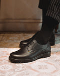 Francisco - Men's Black Pebble Grain Derby Shoe