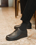 Francisco - Men's Black Pebble Grain Derby Shoe