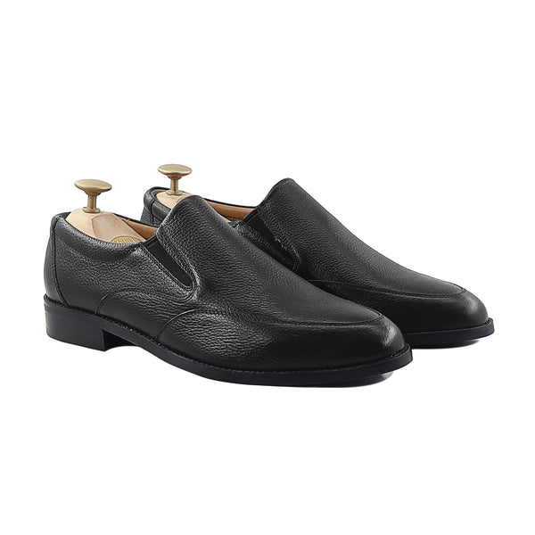 Esker - Men's Black Pebble Grain Loafer