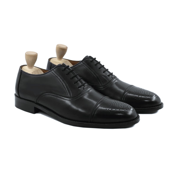 Tresa - Men's Black Calf Leather Oxford Shoe