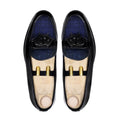 Brayan - Men's Black Patent Leather and Harris Tweed Loafer