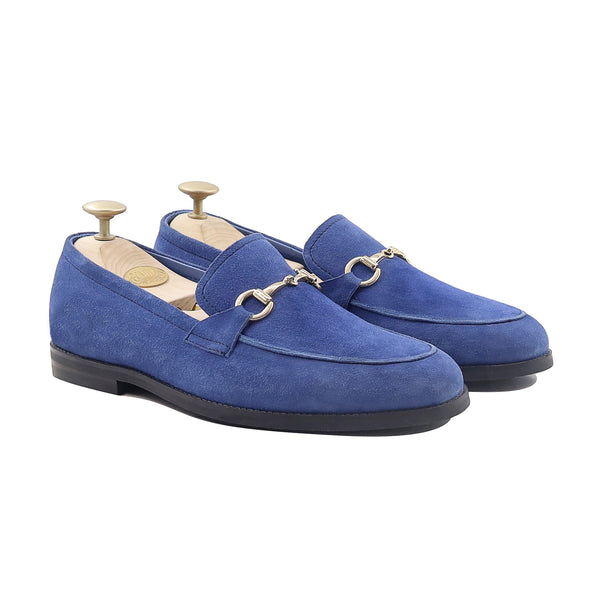 Jabiru - Men's Blue Kid Suede Loafer