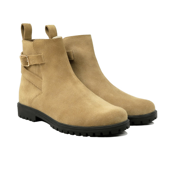Belgravia - Men's Camel Split Suede Jodhpur Boot