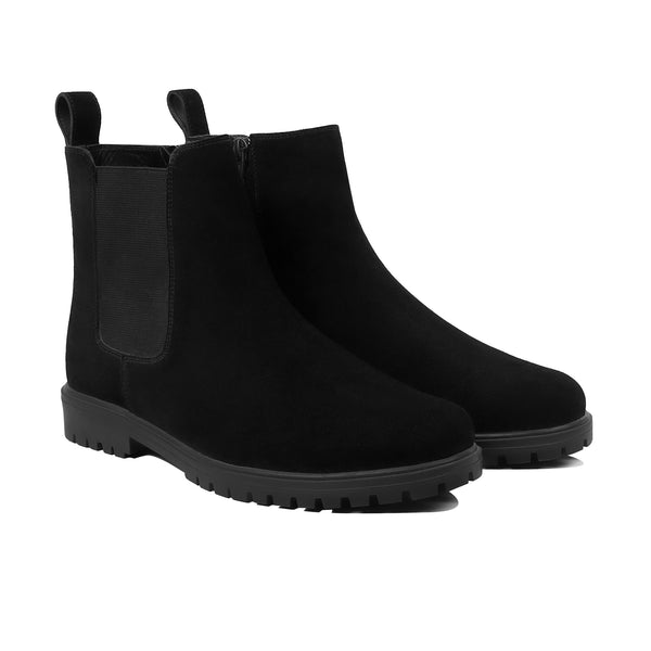 Gravemont - Men's Black Split Suede Chelsea Boot